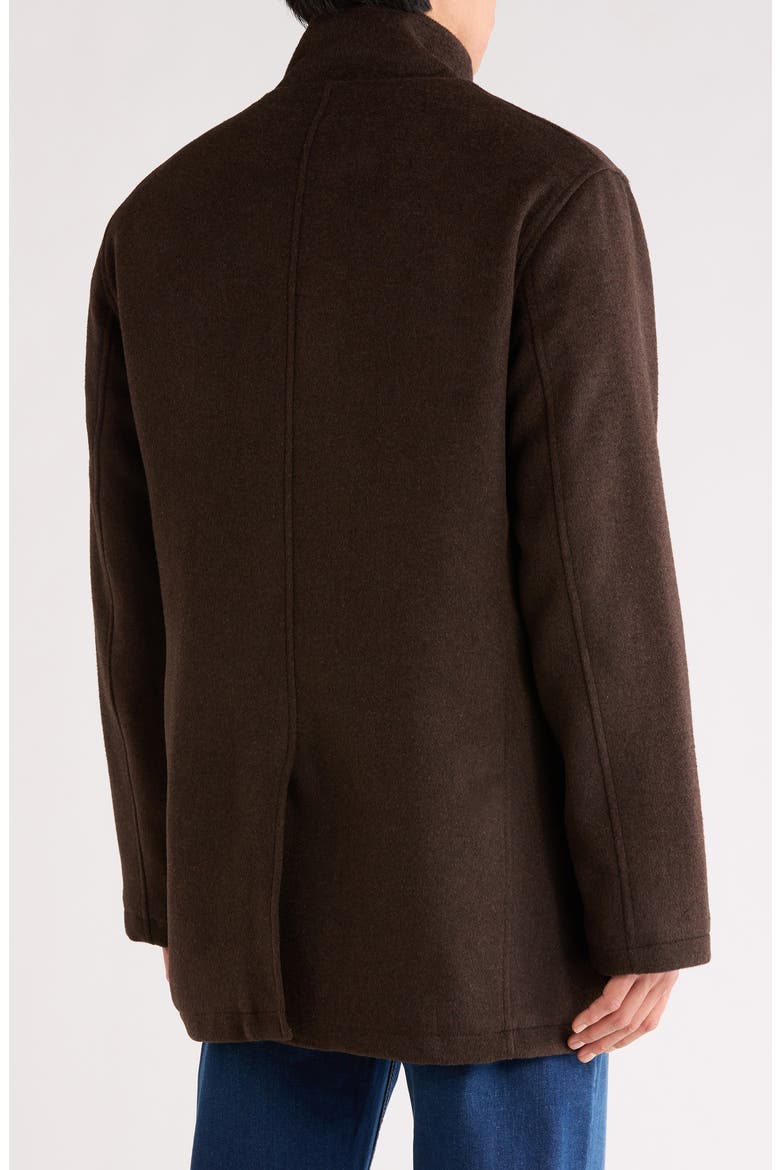 Stand Collar Coat, Alternate, color, BROWN