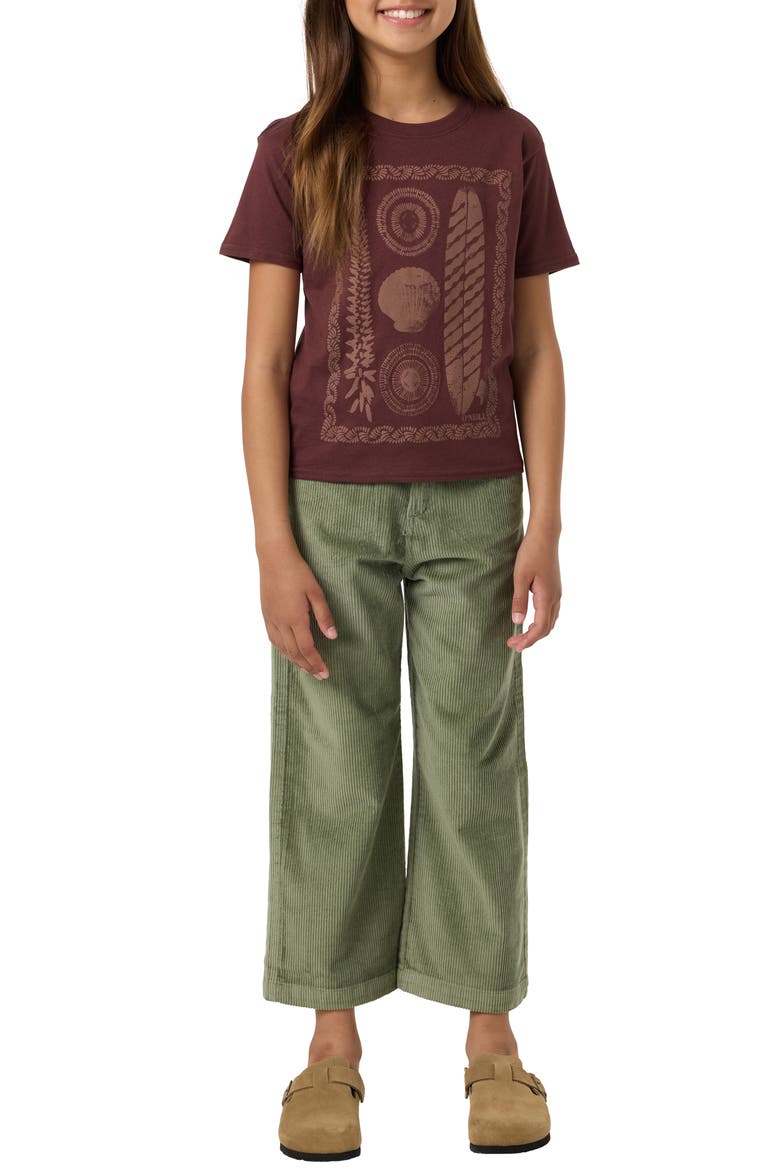 Kids' Calico Angie Graphic Tee, Alternate, color, CHOCOLATE