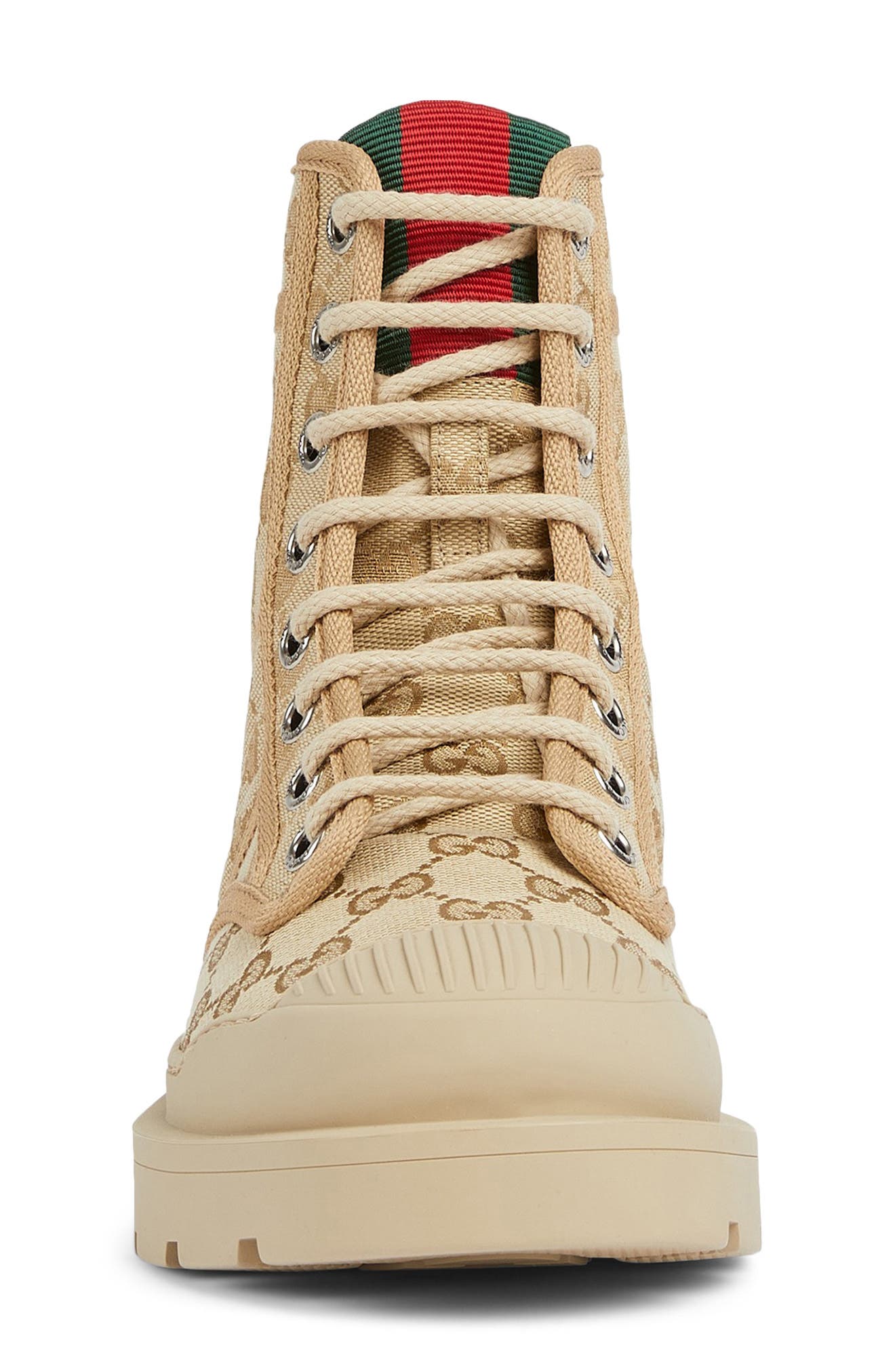 Gucci Sherlin Combat Boot, Alternate, color, New Sand/ Vrv
