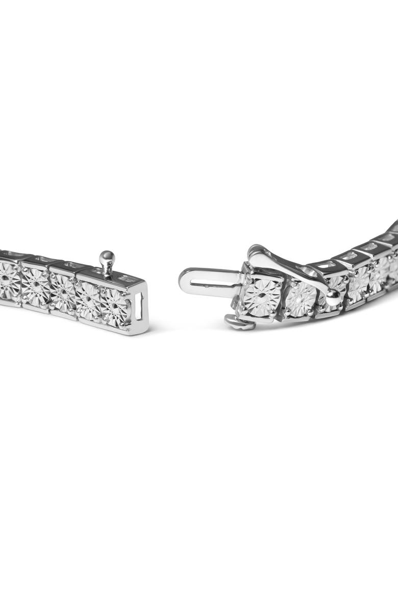 Silver 1/10 Cttw Diamond 7.25" Link Bracelet, Alternate, color, White