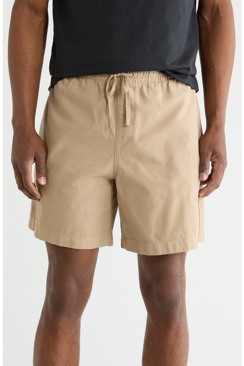 Drawstring Cotton Shorts, Main, color, WEATHERED TEAK