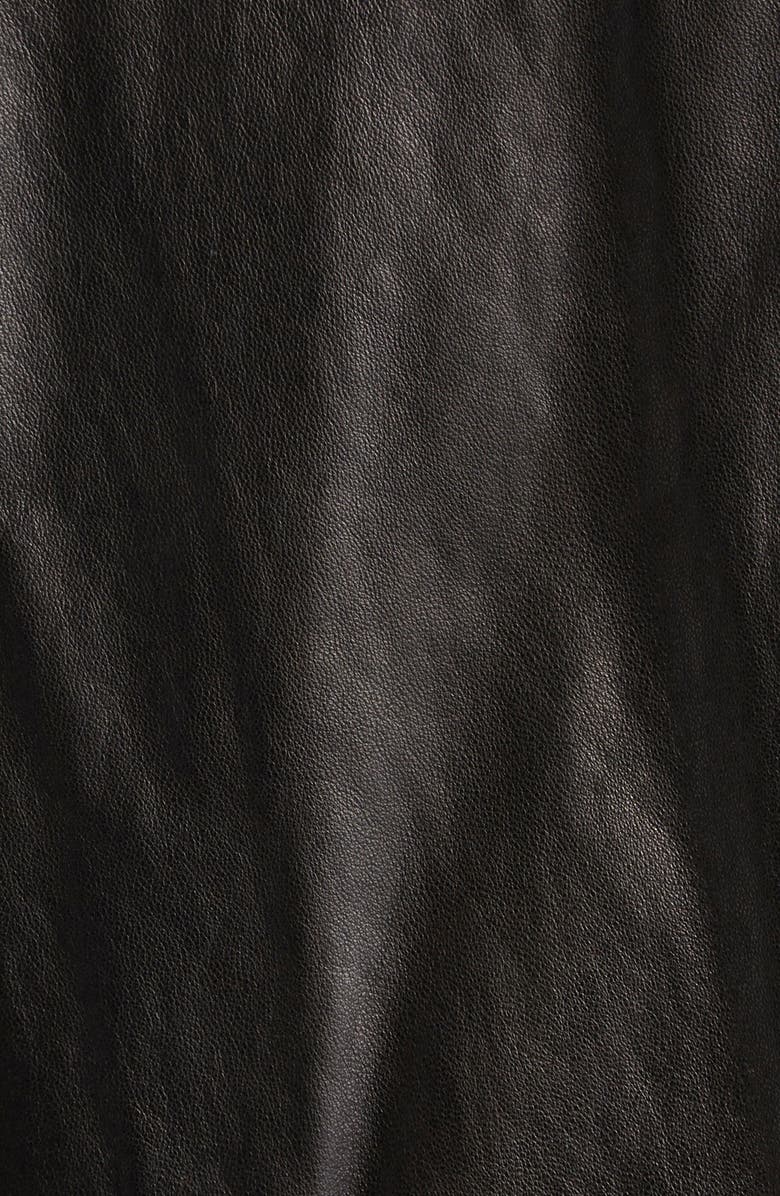 Brandon Maxwell The Harper Balloon Lambskin Leather Jacket, Alternate, color, Black