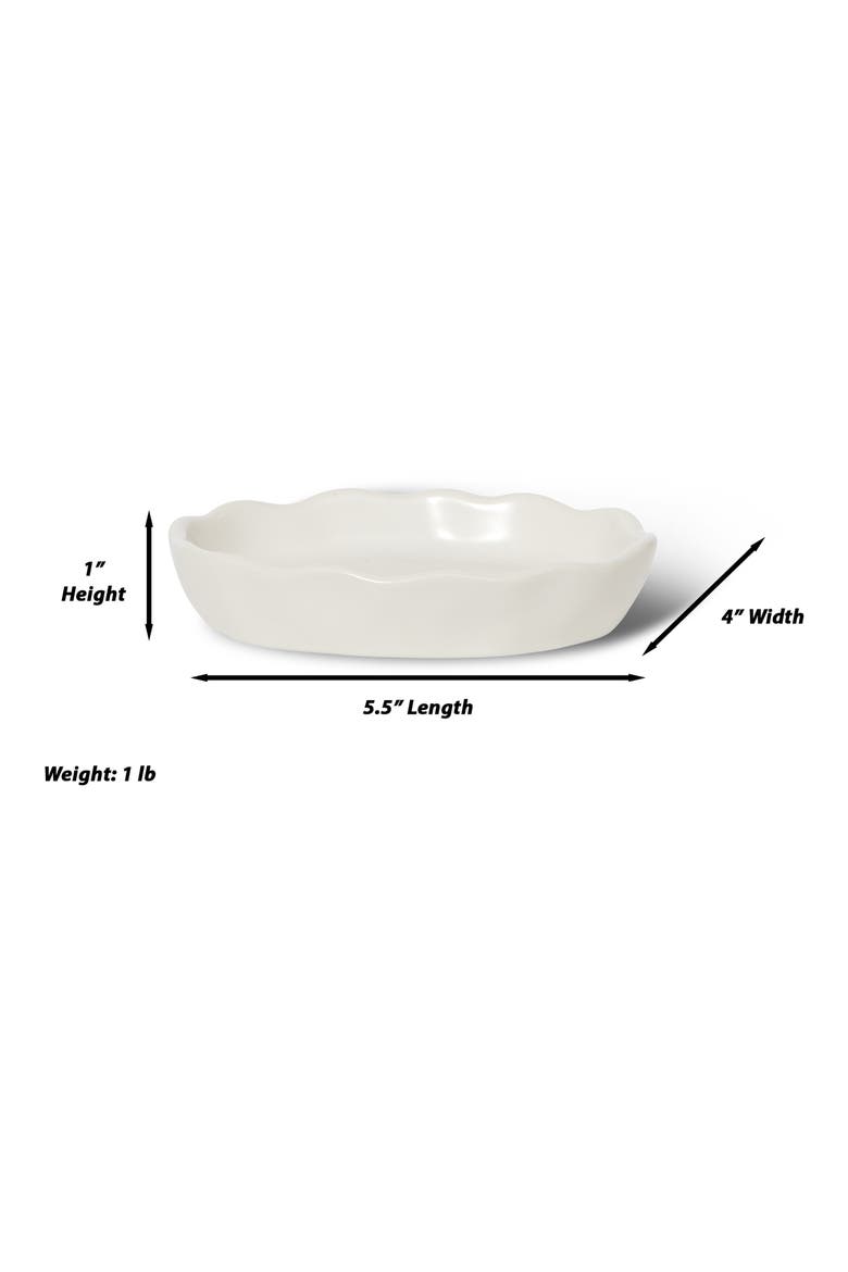 Porcelain Soap Dish, Alternate, color, WHITE
