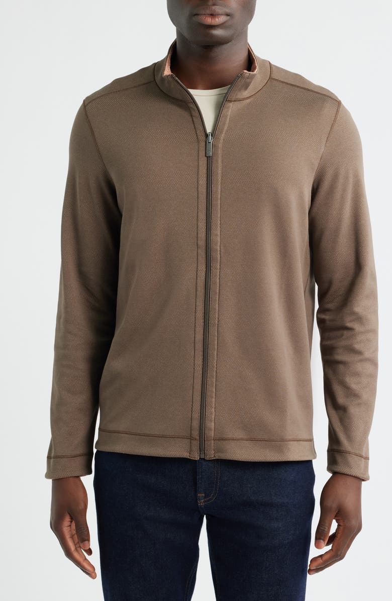 Johnston & Murphy XC4<sup>®</sup> Reversible Performance Zip Jacket, Alternate, color, Brown/ Rust