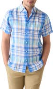 Robert Talbott Morgan Plaid Linen Short Sleeve Shirt