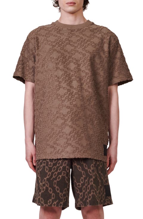 Chain Jacquard Terry Cloth T-Shirt