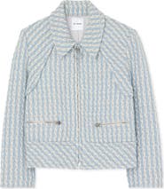 ST. JOHN Metallic Tweed Zip-Up Jacket