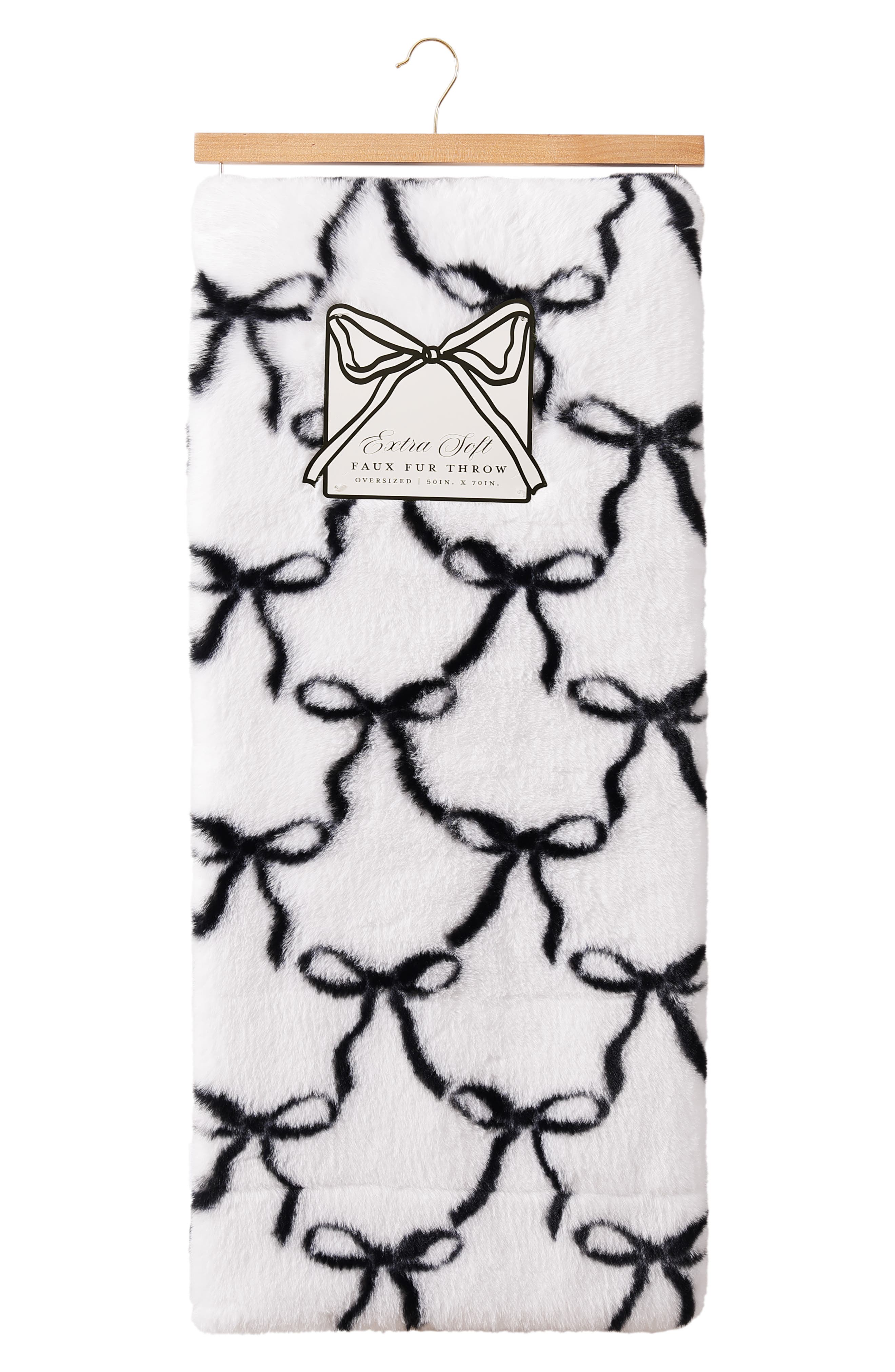 ARTISAN 34 Bow Faux Fur Throw Blanket