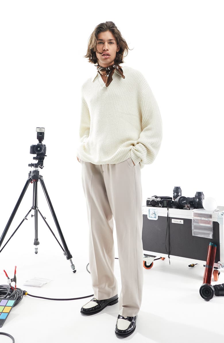 ASOS DESIGN Smart Wide Leg Trousers, Main, color,