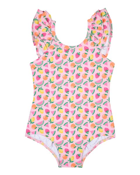 Fruit Print Swimsuit With Ruffles (Baby)