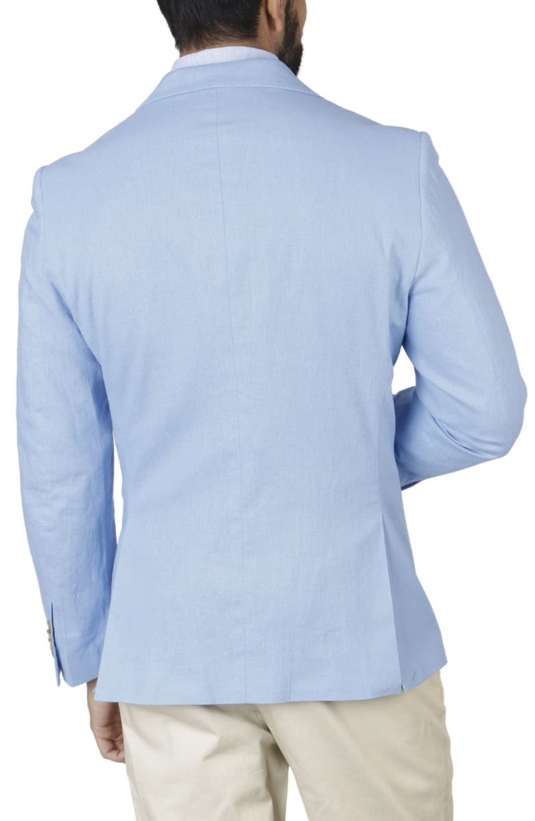 TailorByrd Solid Notch Lapel Linen Blend Sport Coat, Alternate, color, Sky Blue