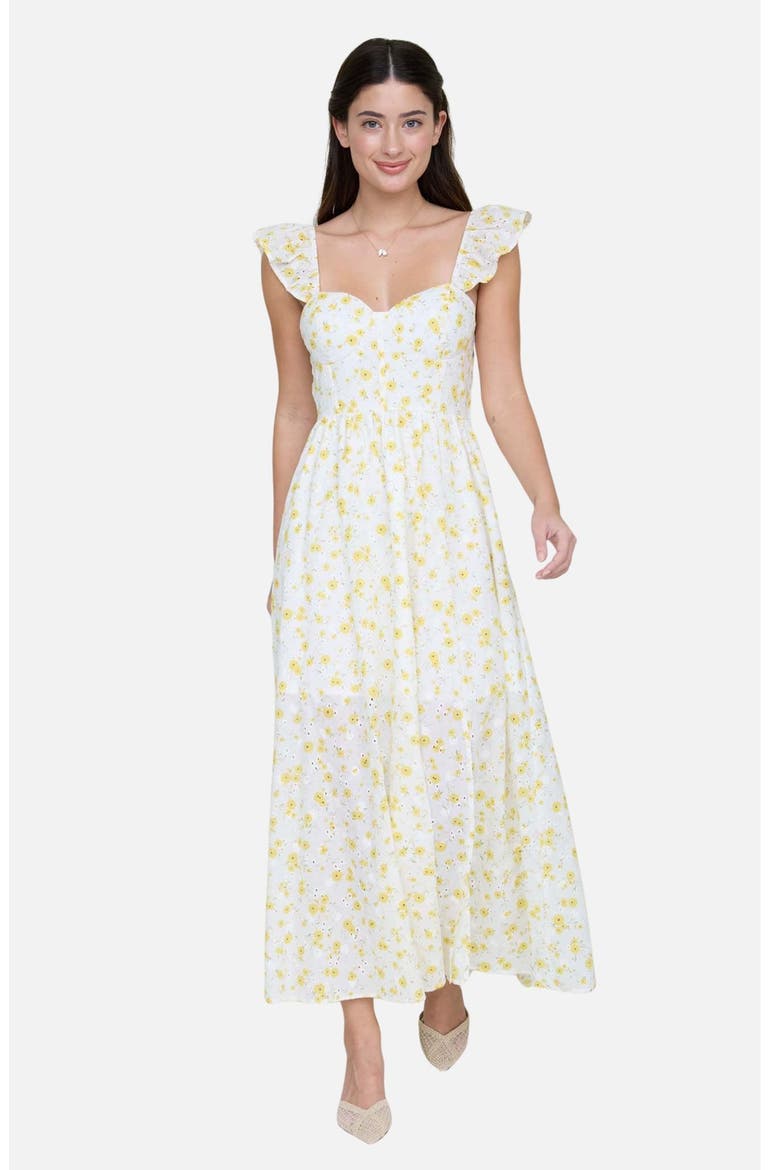 Floral Sundress, Alternate, color, YELLOW MULTI