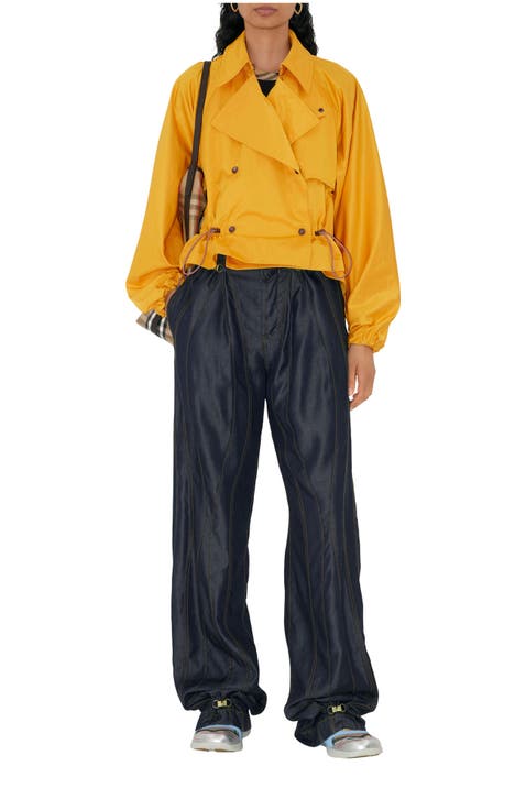 Satin Hooded Trench Jacket