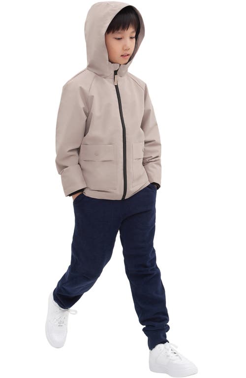 Rokka&rolla Kids' Ripstop Windbreaker Jacket In Stone