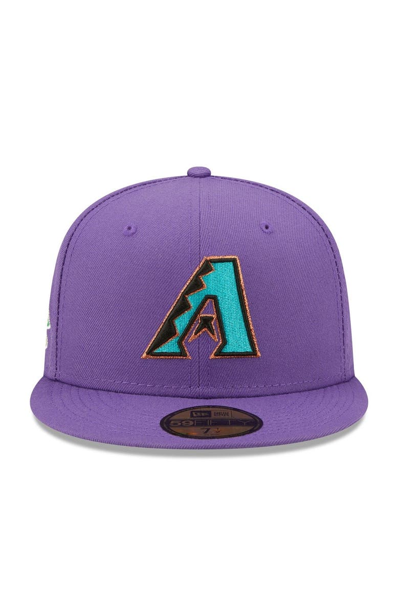 New Era Men's New Era Purple Arizona Diamondbacks 2001 World Series Champions Citrus Pop UV 59FIFTY Fitted Hat, Alternate, color, 