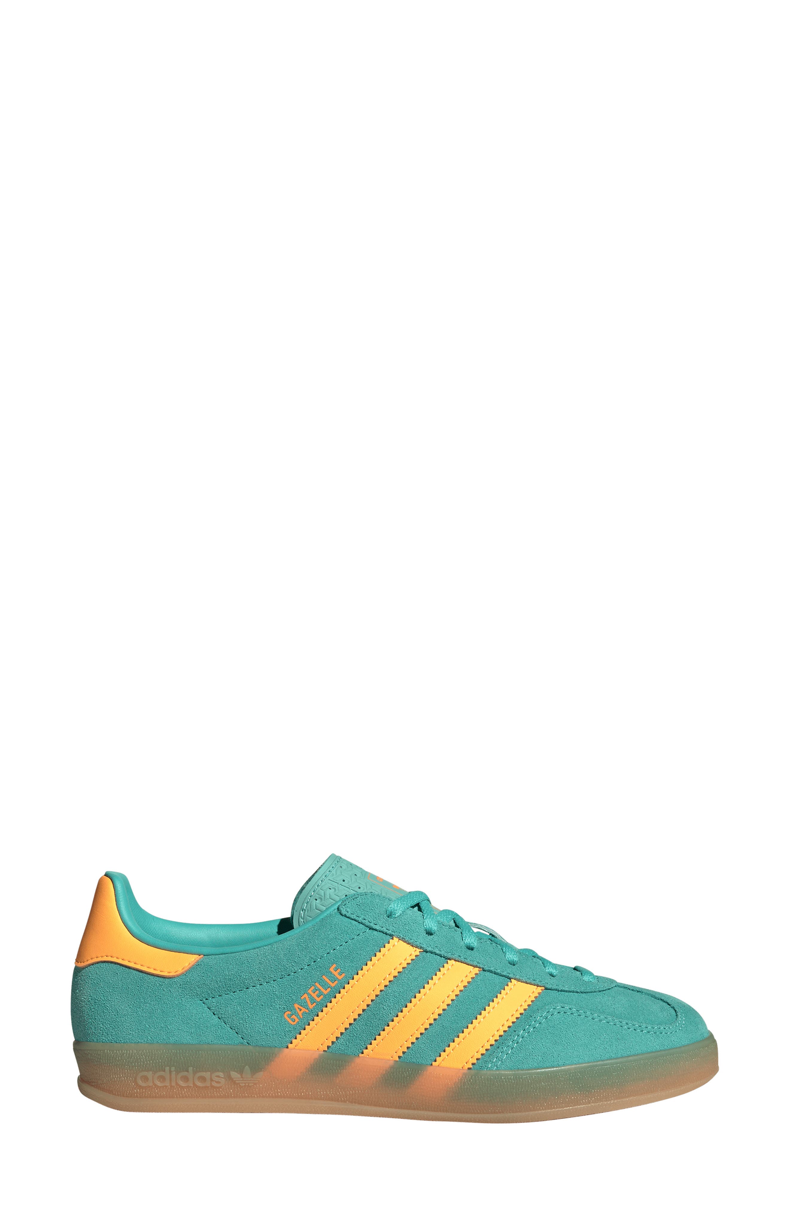adidas Gazelle Indoor Sneaker, Alternate, color, Acid Mint/ Flash Orange/ Gum