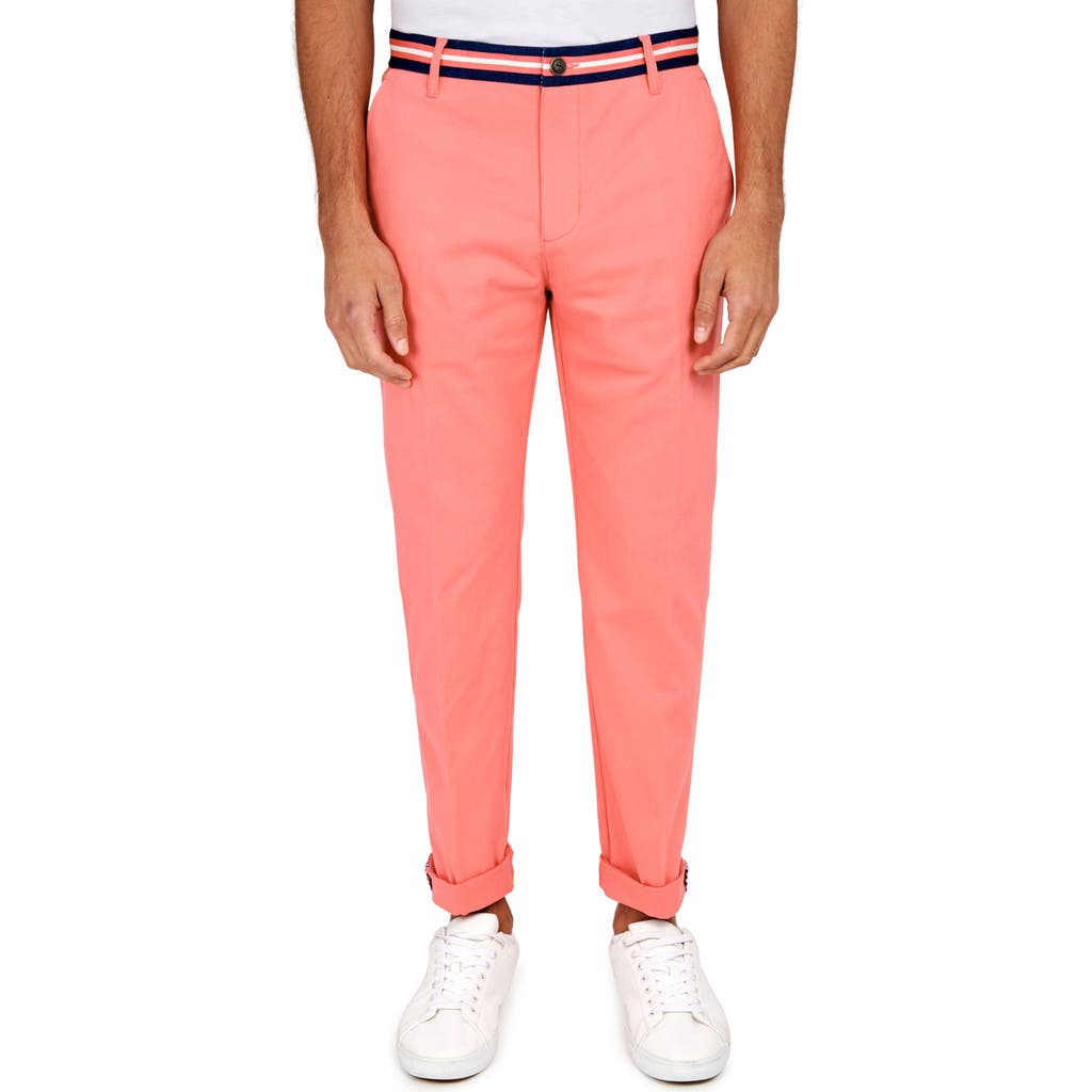 Construct Solid Pants In Salmon