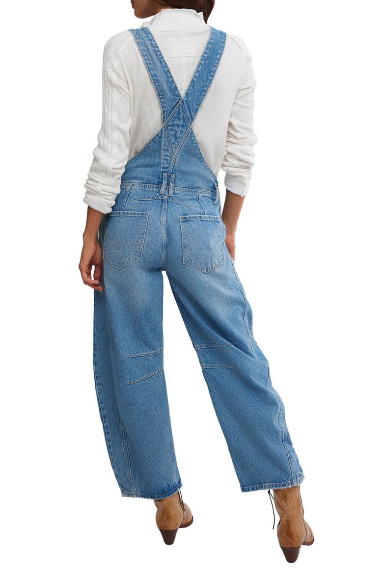 Good Luck Denim Overalls, Alternate, color, ULTRA LIGHT BEAM