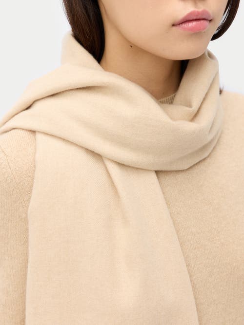 Gobi Mongolian Cashmere Cashmere Twill Shawl In Sand