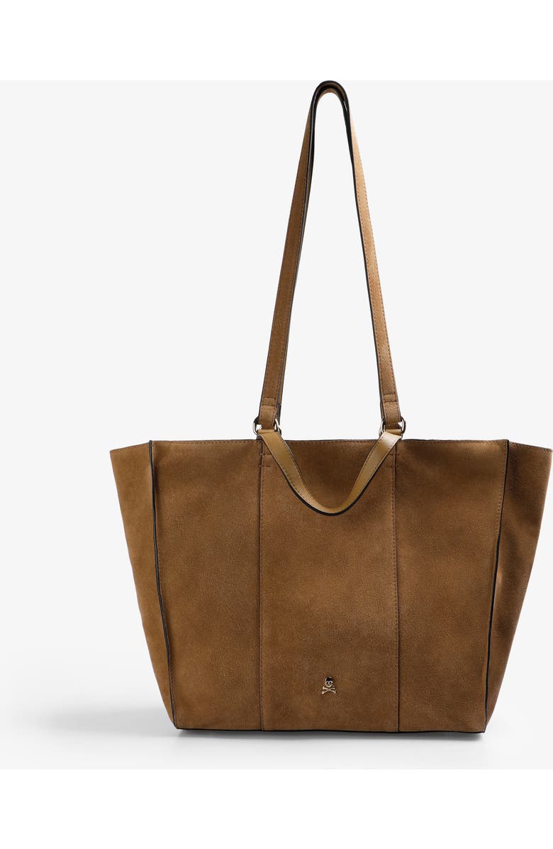 Scalpers Suede Sp Bag, Main, color, Camel