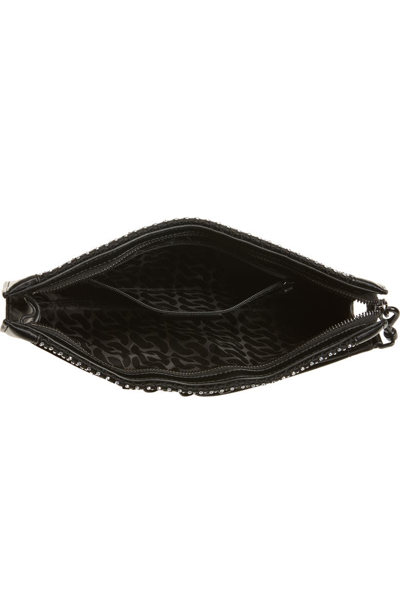 Rebecca Minkoff Curb Link Crystal Wristlet Clutch, Alternate, color,