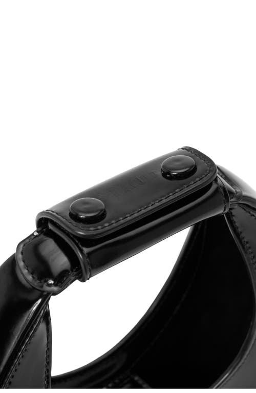 Staud Good Night Moon Leather Top Handle Bag In Black