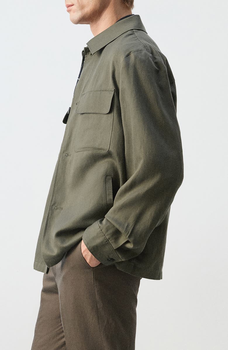 MANGO Rucked Back Jacket, Alternate, color, Medium Brown