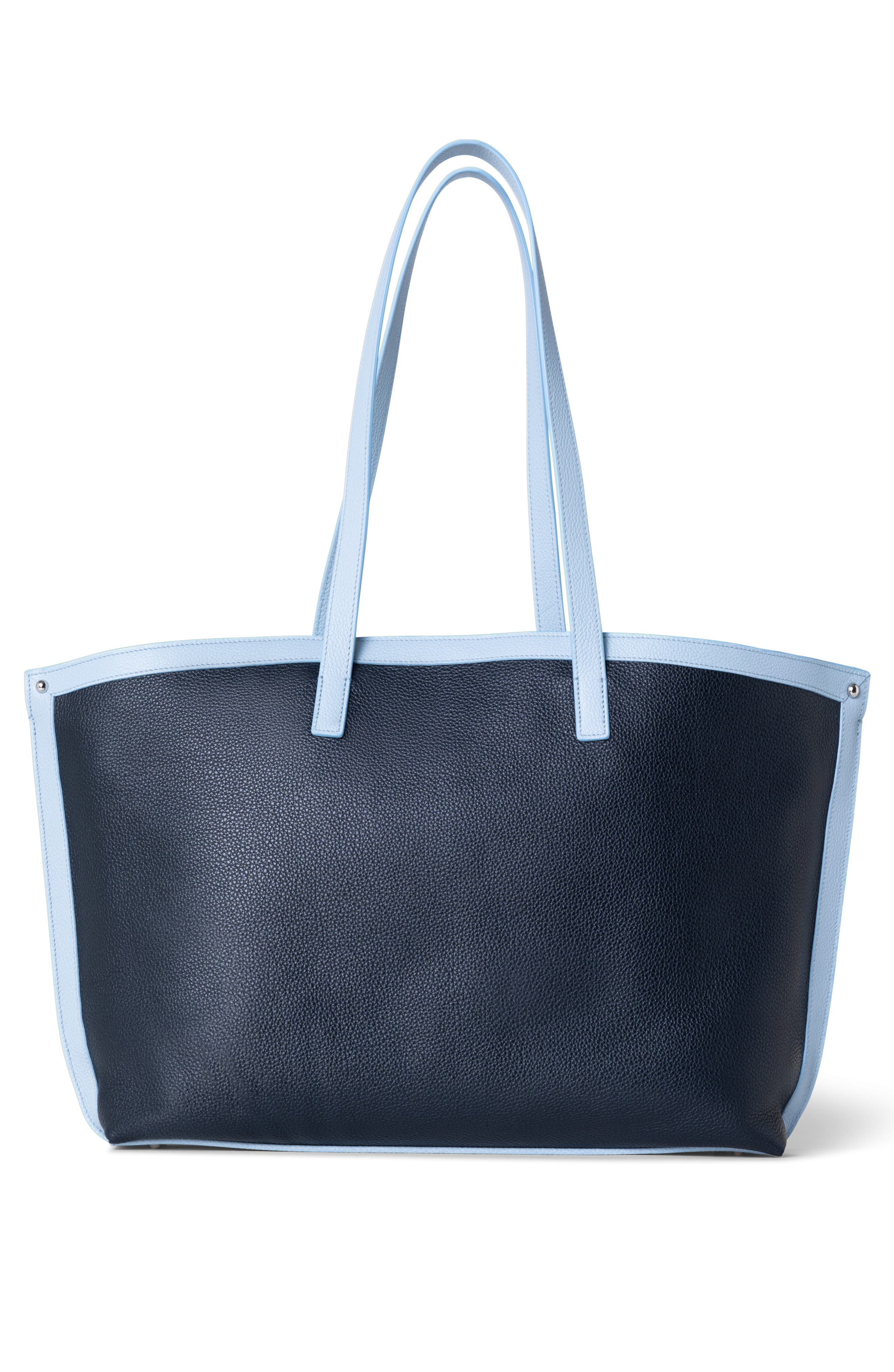 Akris Medium AI Colorblock Frame Calfskin Leather Tote, Alternate, color, 