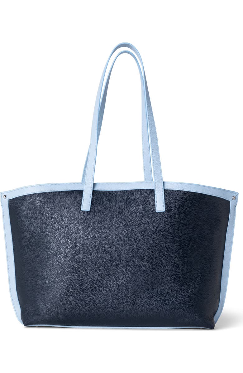 Akris Medium AI Colorblock Frame Calfskin Leather Tote, Alternate, color,
