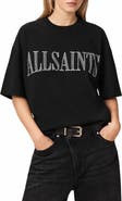 AllSaints Etta Oversized Dash Embroidered Cotton T-Shirt