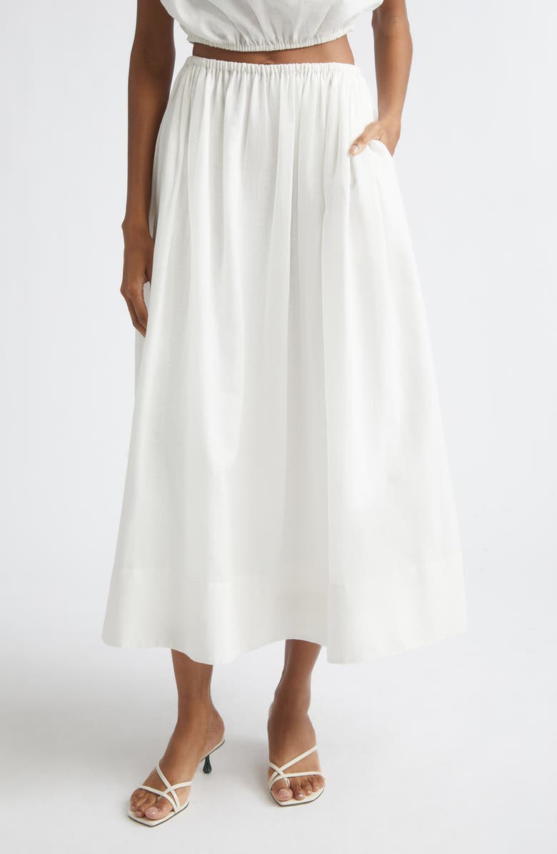 Toccin Imogen Linen & Cotton Skirt, Main, color, 