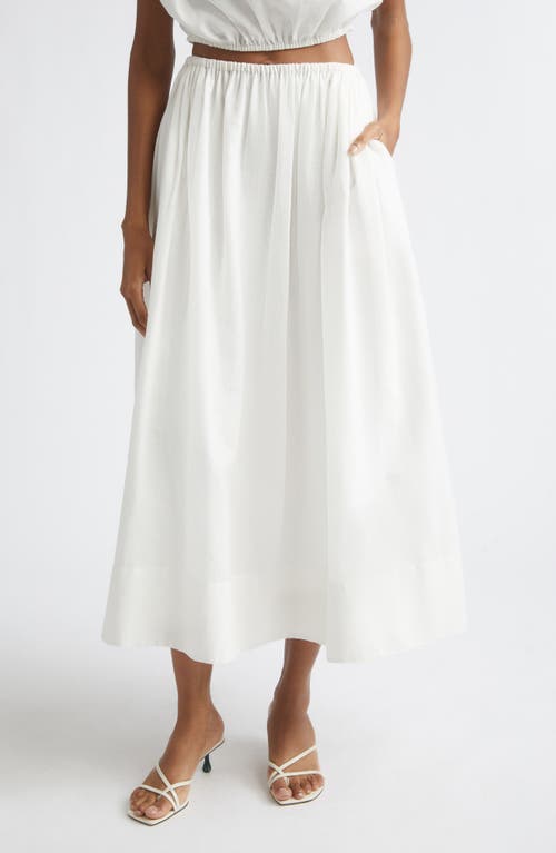Toccin Imogen Linen & Cotton Skirt in Coconut at Nordstrom, Size Xx-Small