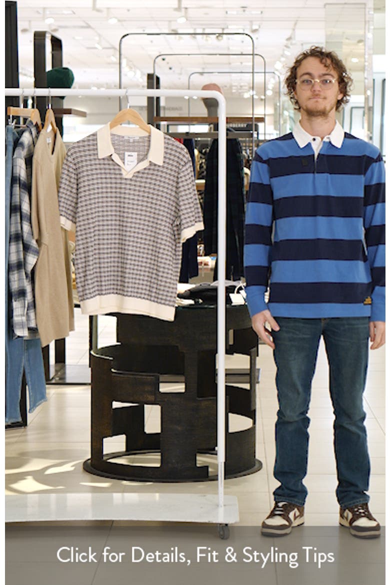 Plaid Johnny Collar Polo Sweater video
