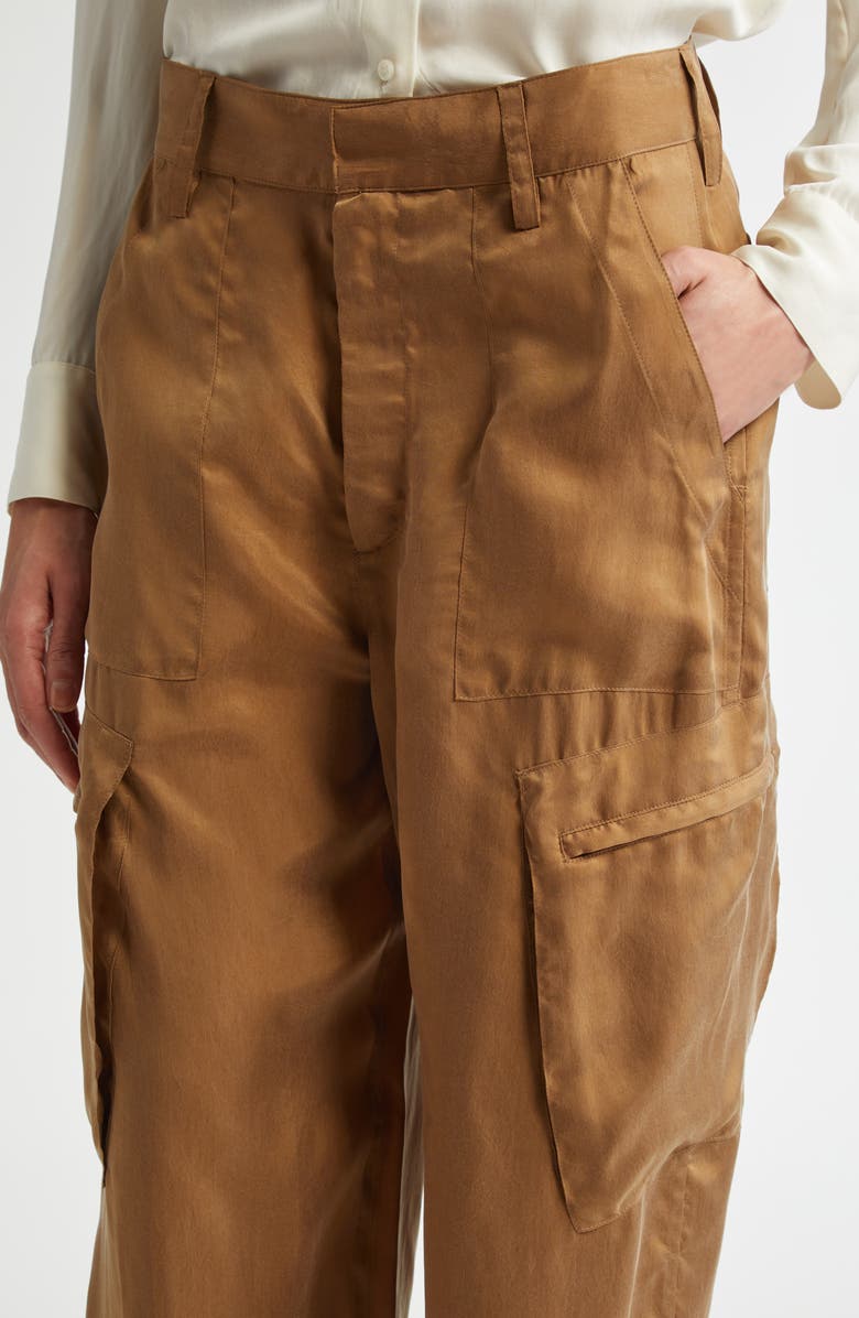 Maria McManus Wide Leg Satin Cargo Pants, Alternate, color, 