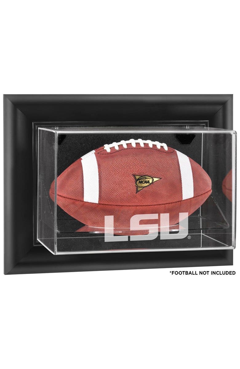 FANATICS AUTHENTIC LSU Tigers Black Framed Wall Mounted Football Display Case, Main, color, 