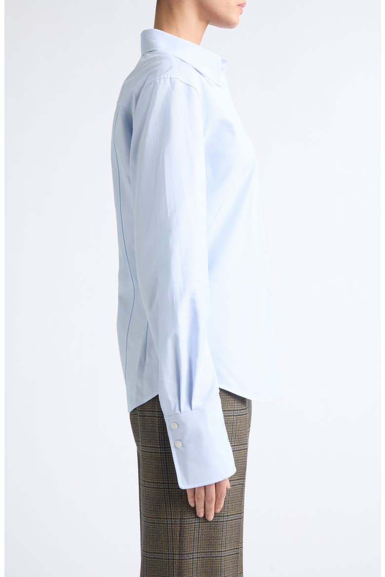 Drop Shoulder Fitted Cotton Shirt, Alternate, color, OXFORD BLUE MULTI
