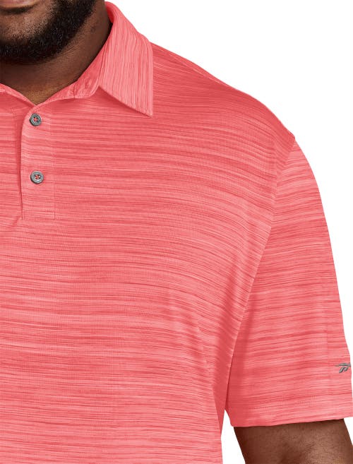 Reebok Big & Tall Performance Space-dyed Polo Shirt In Sunset Coral
