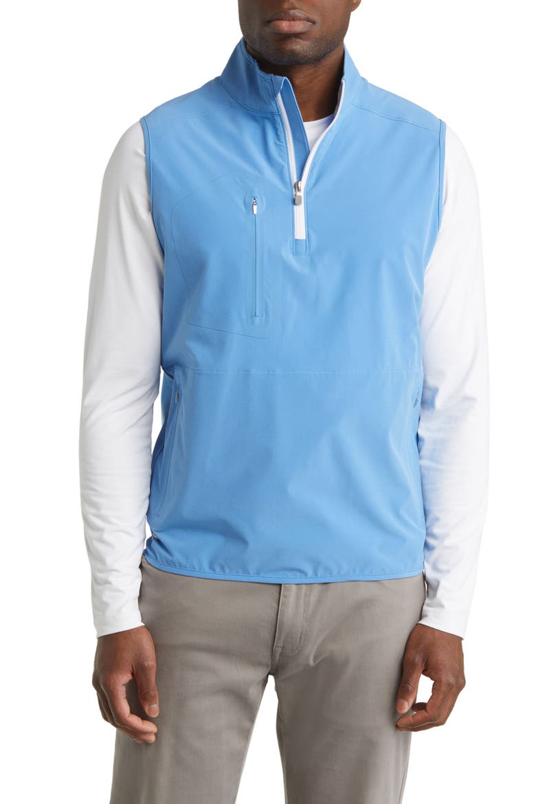 Crown Craft Flex Adept Water Resistant Half-Zip Vest, Main, color, MARINA BLUE