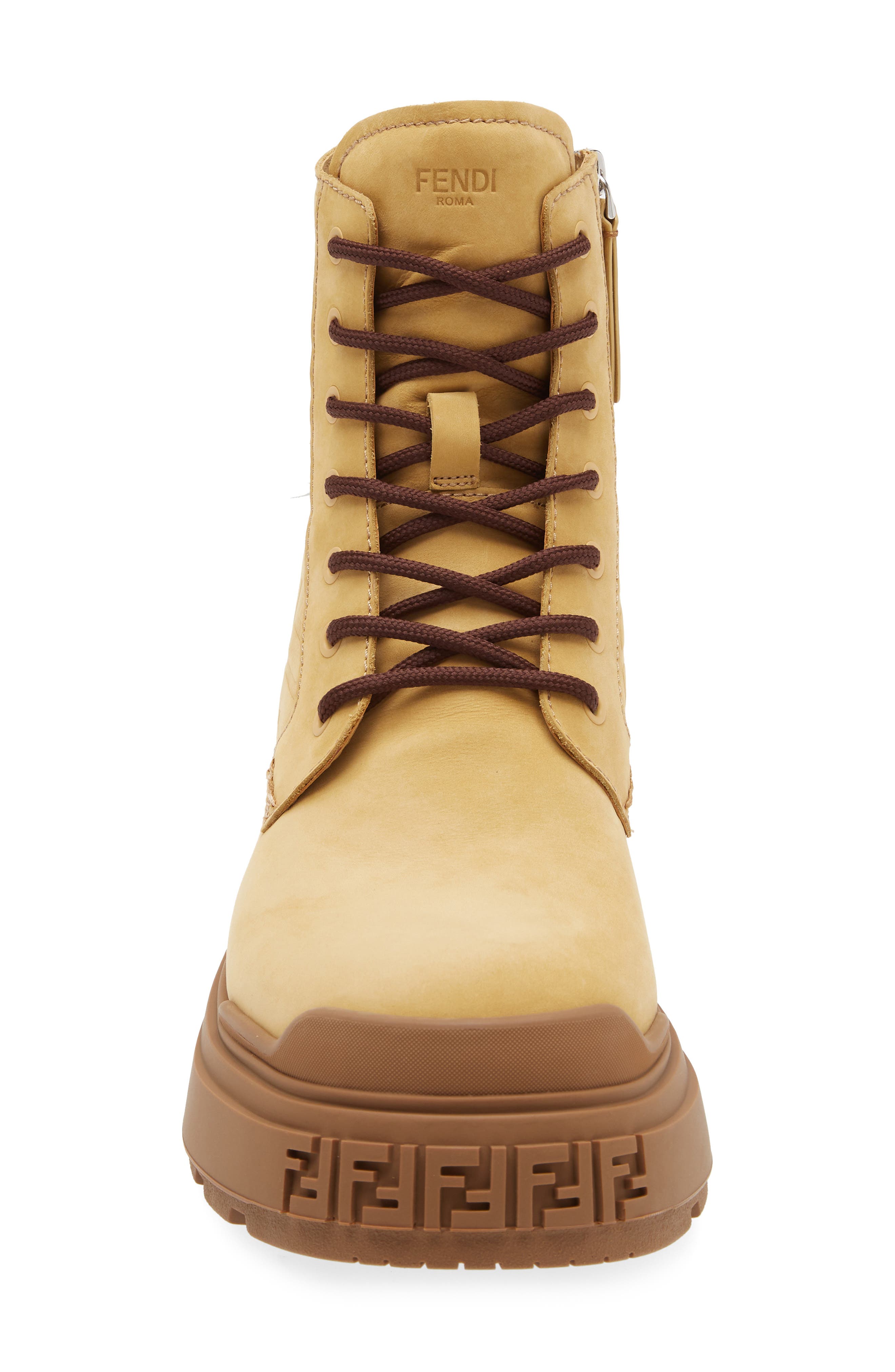 Fendi Force Light Combat Boot, Alternate, color, Light Ocra/ Light Ocra