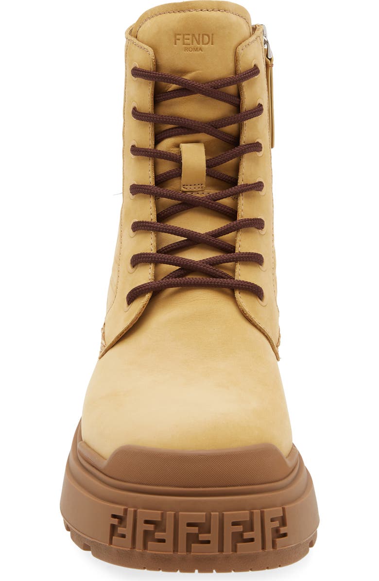Fendi Force Light Combat Boot, Alternate, color, Light Ocra/ Light Ocra