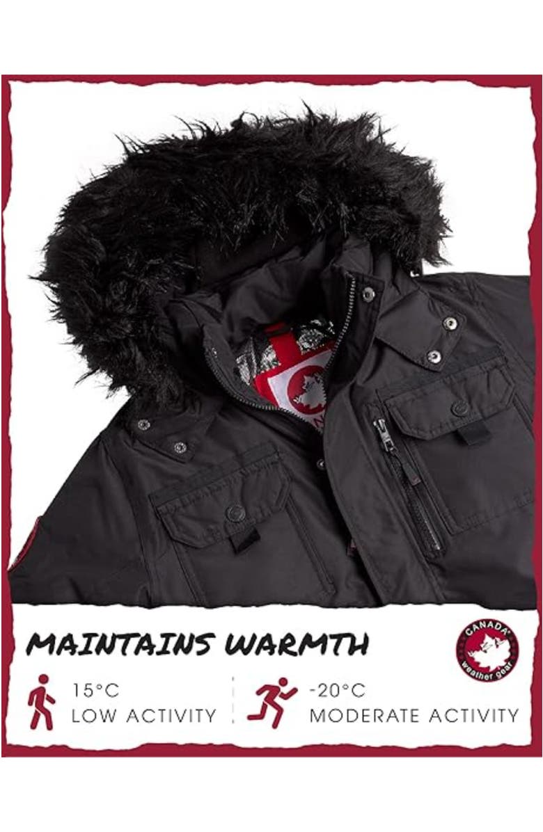 CANADA WEATHER GEAR Boys' Heavyweight Winter Coat, Alternate, color,