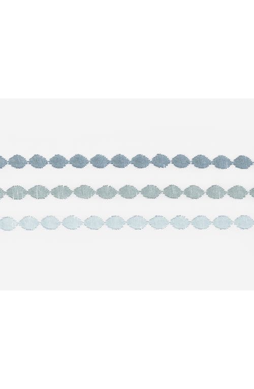 Matouk Amara Triple Pearl Embroidered 300 Thread Count Flat Sheet