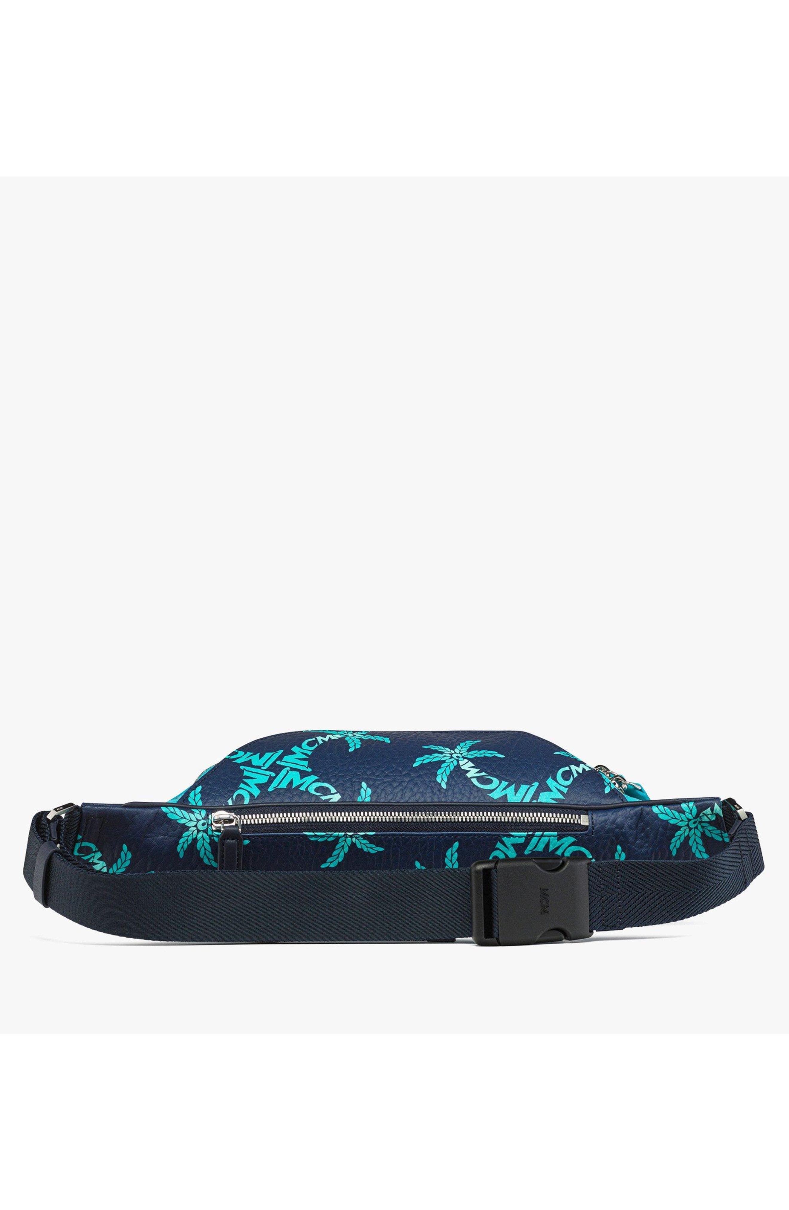 MCM Fursten Belt Bag in Palm Canvas, Alternate, color, 