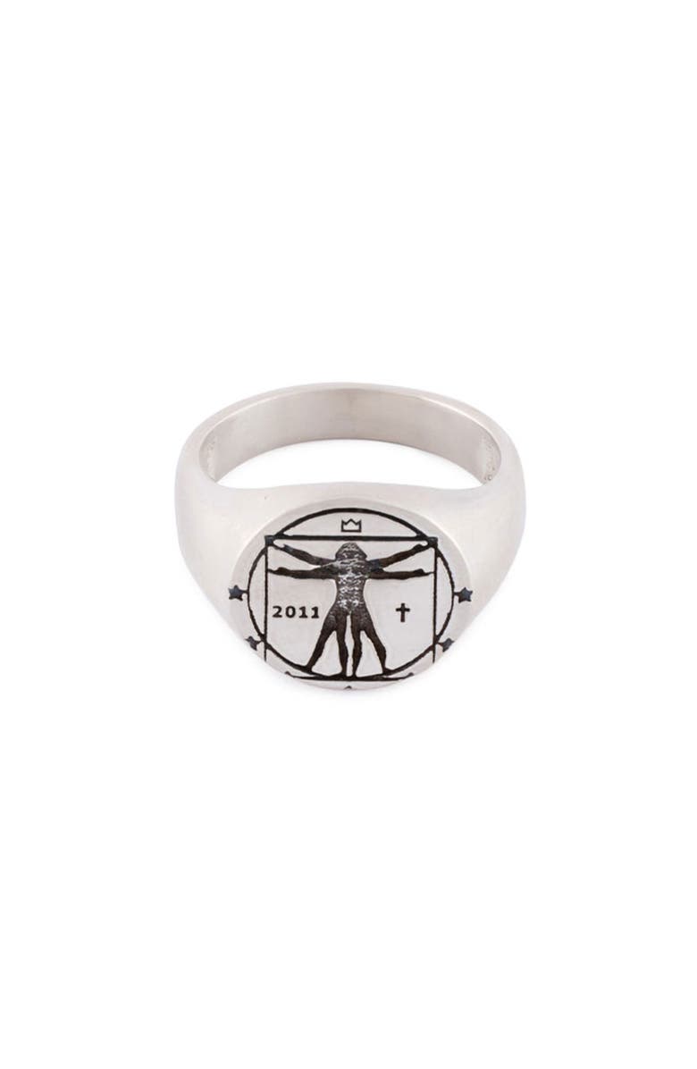 Serge DeNimes Vitruvian Signet Ring, Main, color, Silver