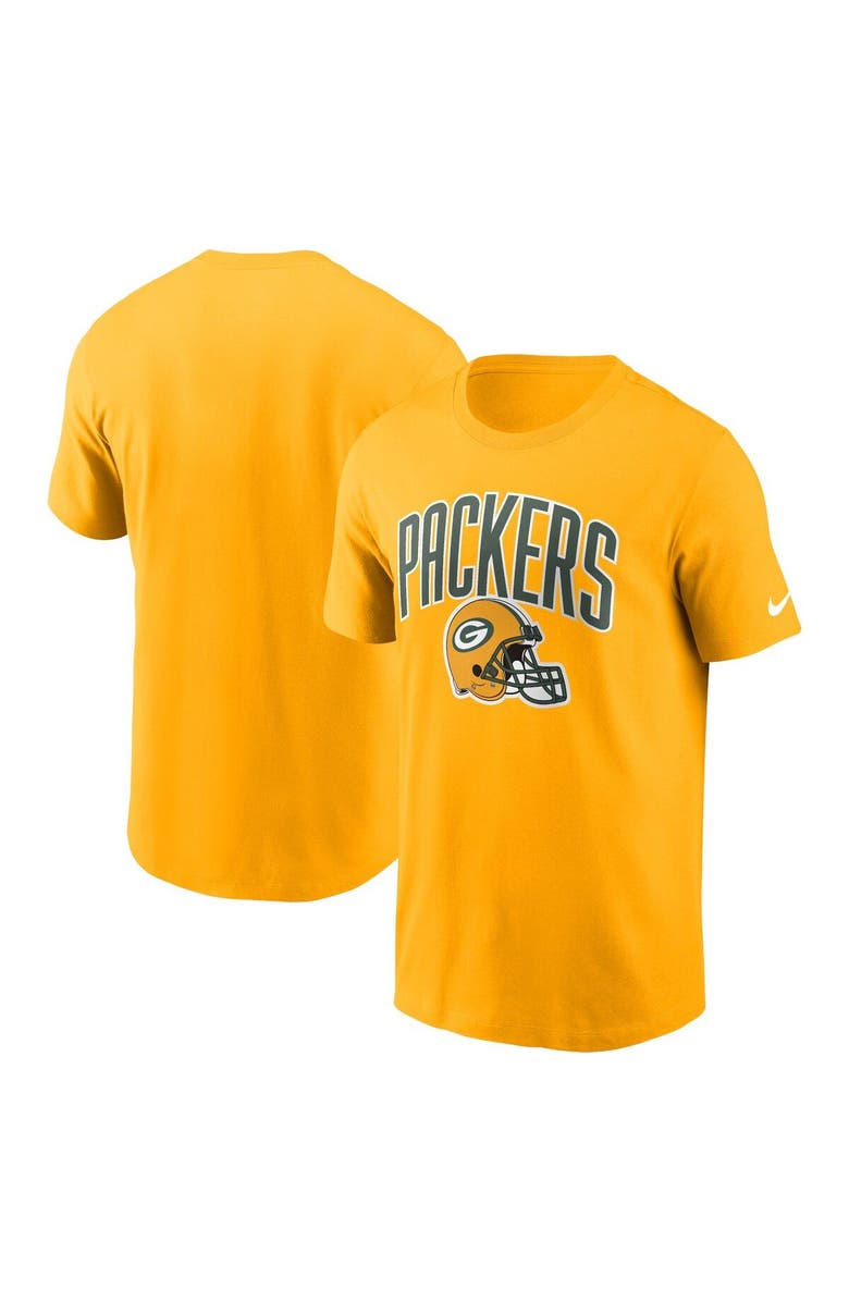 Nike Men's Nike Gold Green Bay Packers Team Athletic T-Shirt, Main, color, 