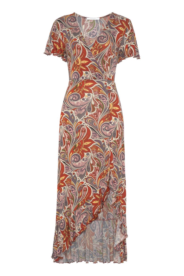 Printed Side Slit Maxi Dress, Alternate, color, Multi