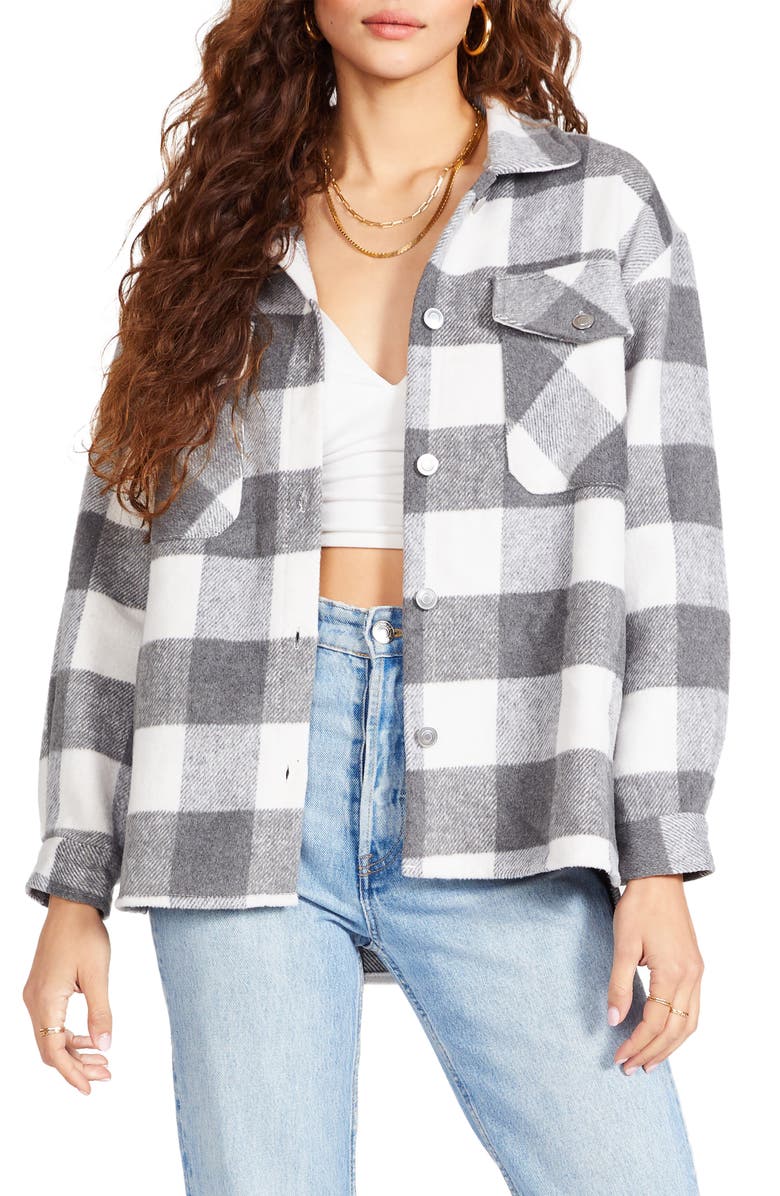 BB Dakota by Steve Madden BB Dakota Plaid Shirt Jacket, Main, color,