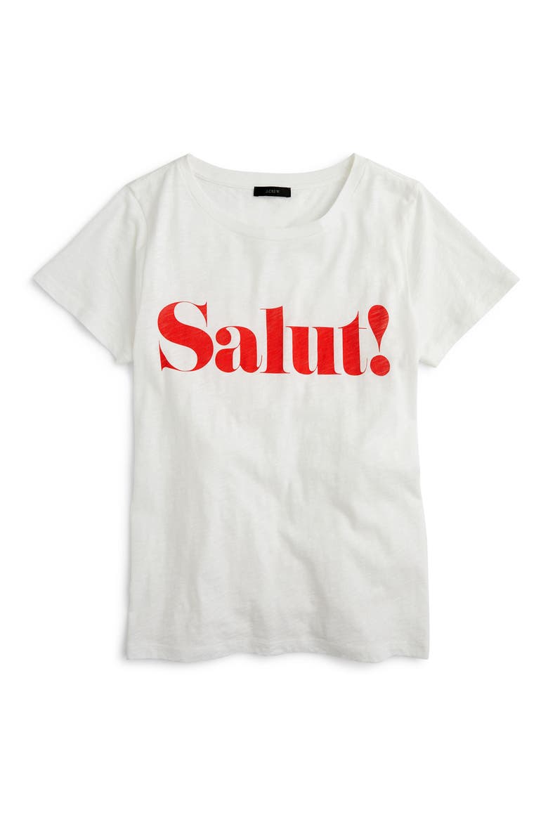 Salut Tee, Main, color, WHITE