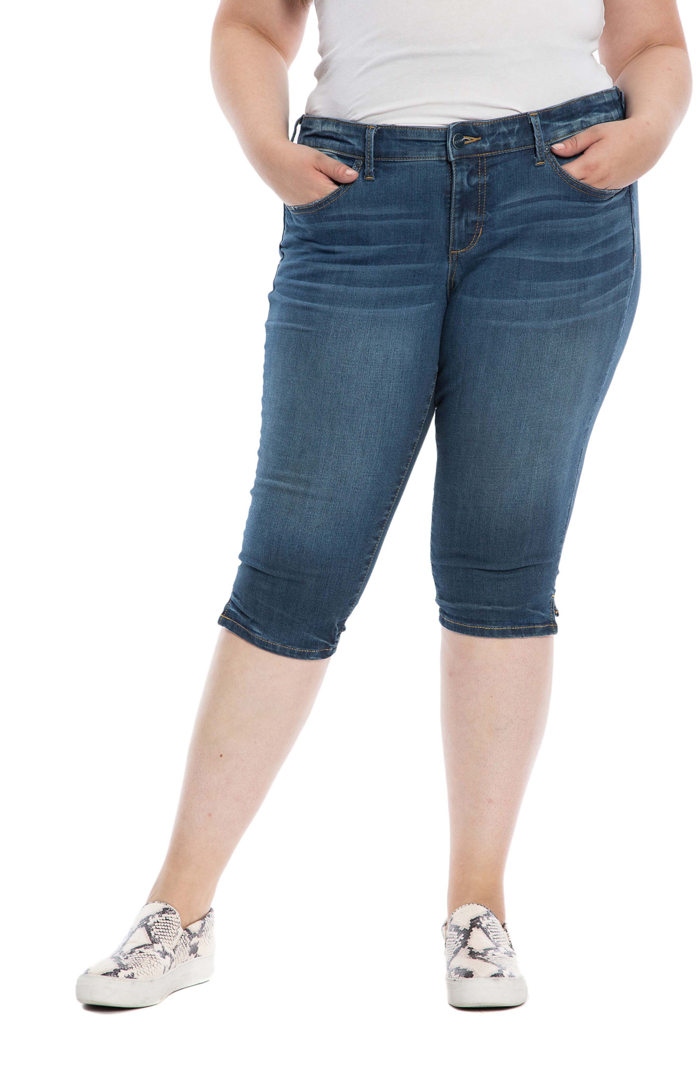 New Pirate Side Slit Bermuda Denim Shorts