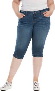 SLINK Jeans New Pirate Side Slit Bermuda Denim Shorts